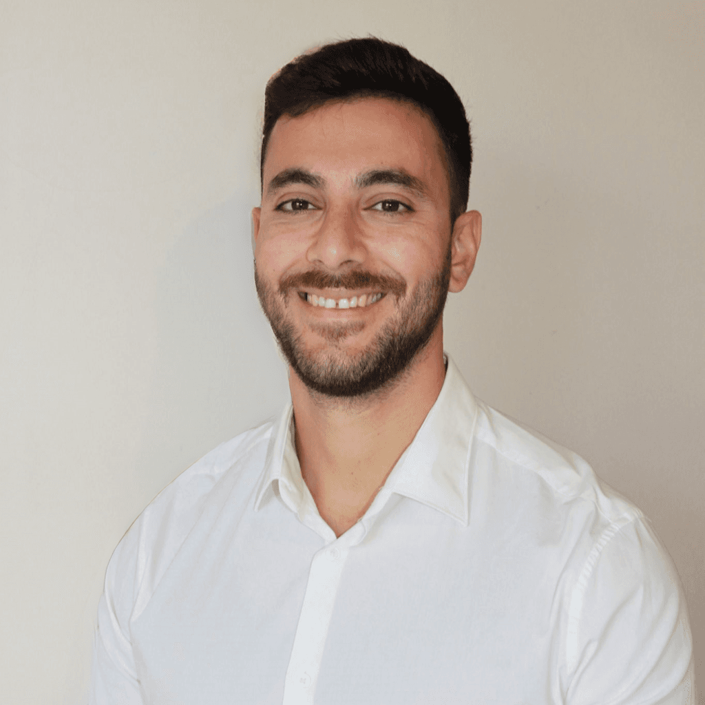 Physiotherapist Alexander Vikentiou smiling